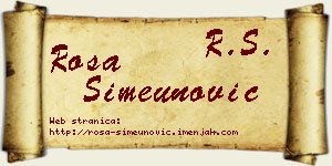 Rosa Simeunović vizit kartica